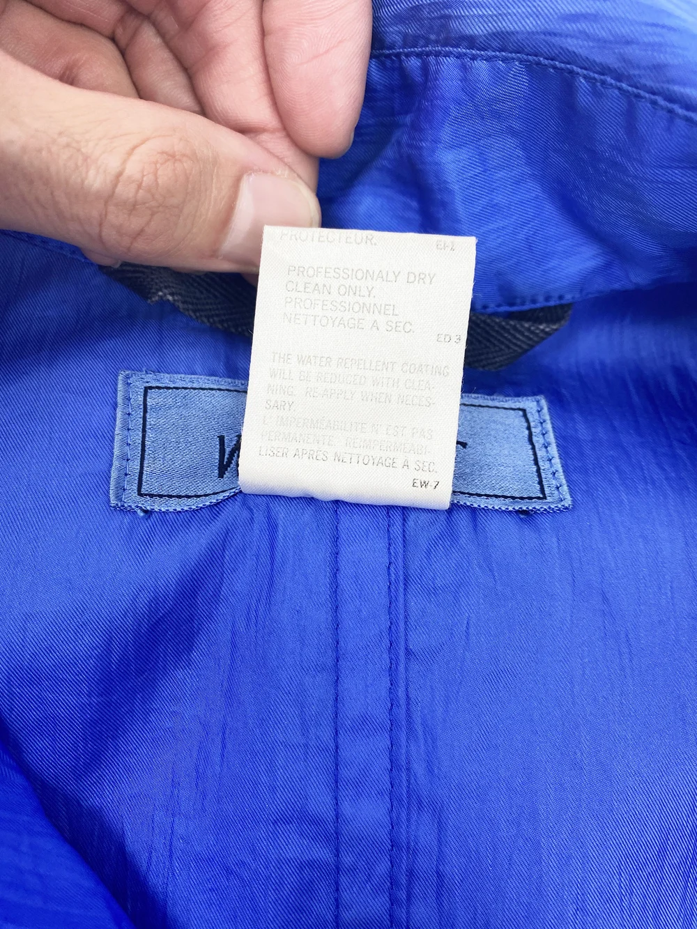 Issey Miyake Windcoat 90s blue packable trench — JAMES VELORIA